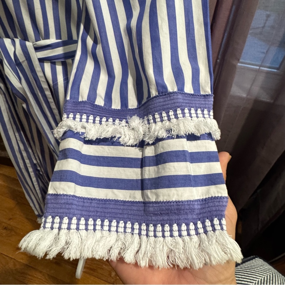 Blue and White Striped Dress - Picture 4 of 6
